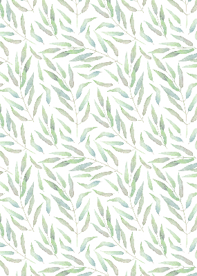 Fabric roller blind Green leaves