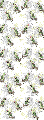 Roller blind for large window Parrots on a branch