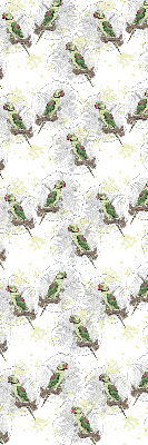 Roller blind for large window Parrots on a branch