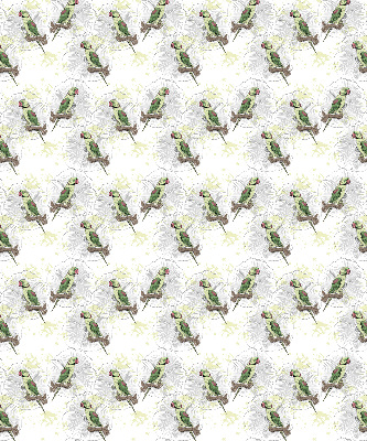 Roller blind for large window Parrots on a branch