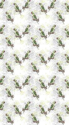 Roller blind for large window Parrots on a branch
