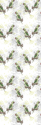 Roller blind for large window Parrots on a branch