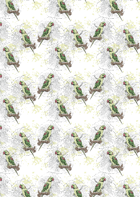 Roller blind for large window Parrots on a branch
