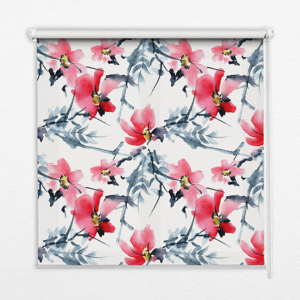 Fabric roller blind Flowers