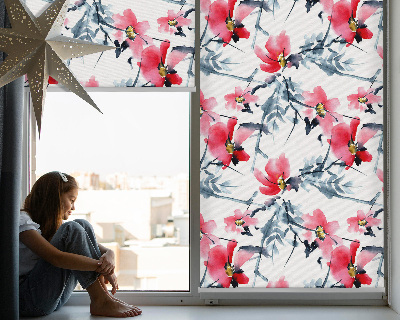 Fabric roller blind Flowers