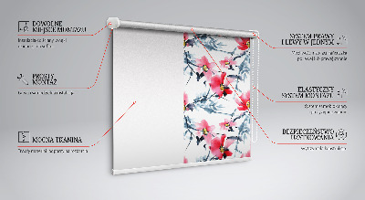 Fabric roller blind Flowers