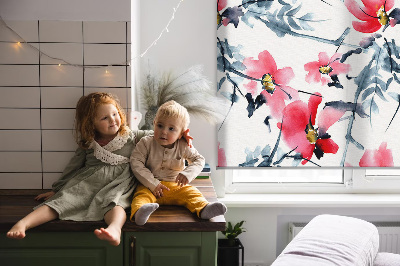 Fabric roller blind Flowers