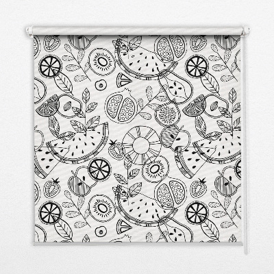 Modern roller blind Drawn fruits