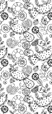 Modern roller blind Drawn fruits