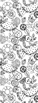 Modern roller blind Drawn fruits