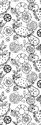 Modern roller blind Drawn fruits