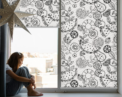 Modern roller blind Drawn fruits