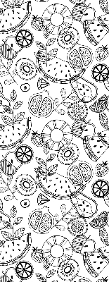Modern roller blind Drawn fruits