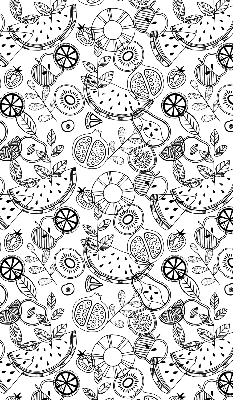 Modern roller blind Drawn fruits