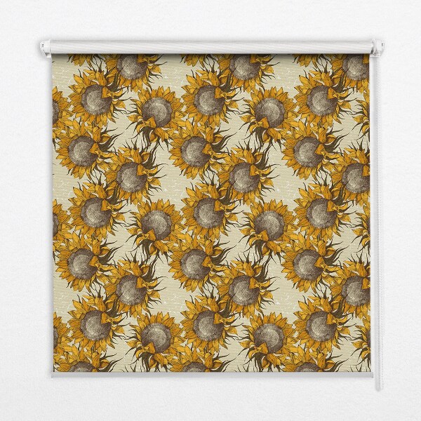 Roller blind for large window Sunflower