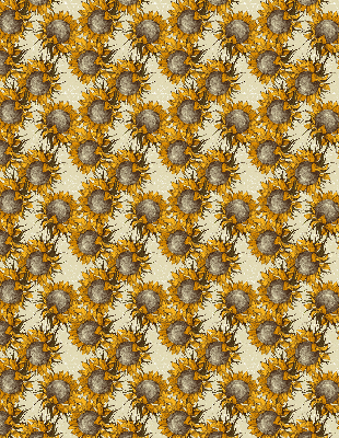 Roller blind for large window Sunflower