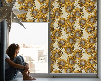 Roller blind for large window Sunflower