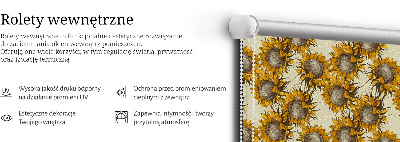 Roller blind for large window Sunflower