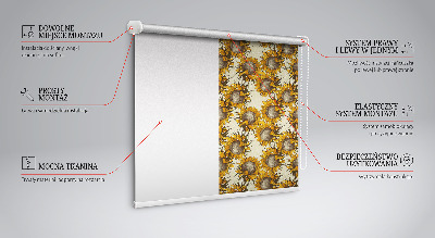 Roller blind for large window Sunflower