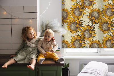Roller blind for large window Sunflower