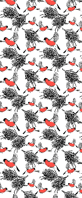 Fabric roller blind Bullfinch birds