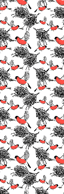 Fabric roller blind Bullfinch birds