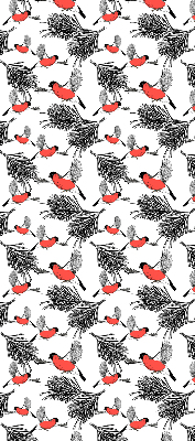Fabric roller blind Bullfinch birds