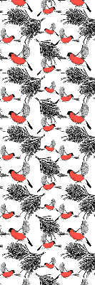 Fabric roller blind Bullfinch birds