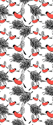 Fabric roller blind Bullfinch birds