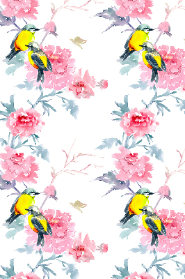 Modern roller blind Birds on flowers