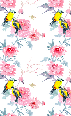Modern roller blind Birds on flowers