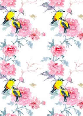 Modern roller blind Birds on flowers