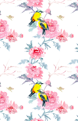 Modern roller blind Birds on flowers