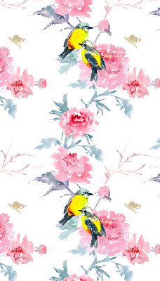 Modern roller blind Birds on flowers