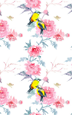 Modern roller blind Birds on flowers