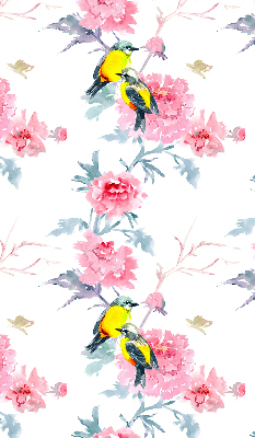 Modern roller blind Birds on flowers