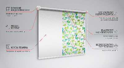 Roller blind for large window Twigs