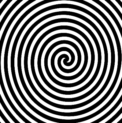 Roller blind for large window Hypnotizing circle