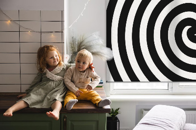 Roller blind for large window Hypnotizing circle
