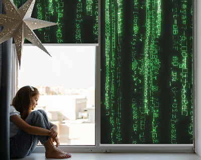 Modern roller blind Green ciphers