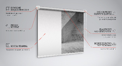 Roller blind for large window 3D stone wall