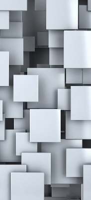 Fabric roller blind Gray 3D Squares