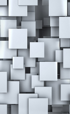 Fabric roller blind Gray 3D Squares
