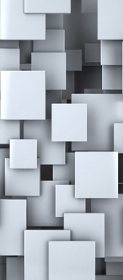 Fabric roller blind Gray 3D Squares