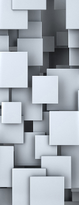 Fabric roller blind Gray 3D Squares