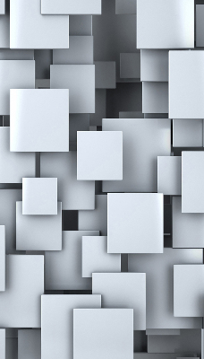 Fabric roller blind Gray 3D Squares