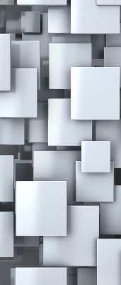 Fabric roller blind Gray 3D Squares