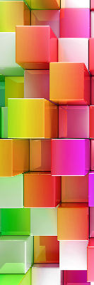 Modern roller blind Colorful 3D cubes