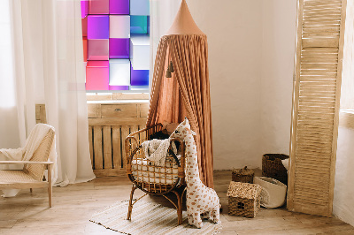 Modern roller blind Colorful 3D cubes