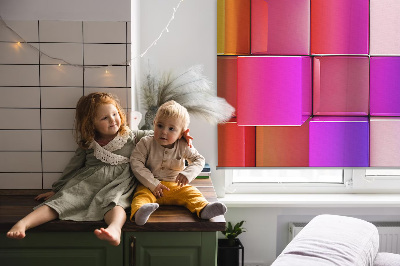 Modern roller blind Colorful 3D cubes
